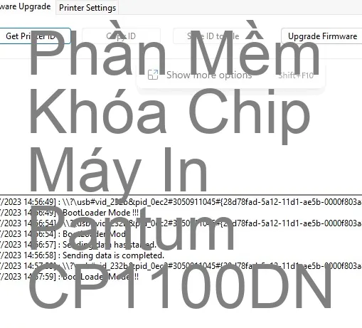 Phần mềm reset chip mực máy in Pantum CP1100DN