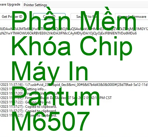 Phần mềm reset chip mực máy in Pantum M6507