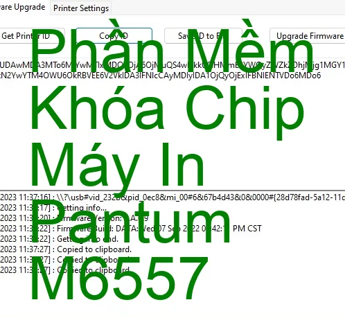 Phần mềm reset chip mực máy in Pantum M6557