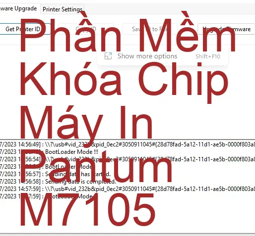 Phần mềm reset chip mực máy in Pantum M7105