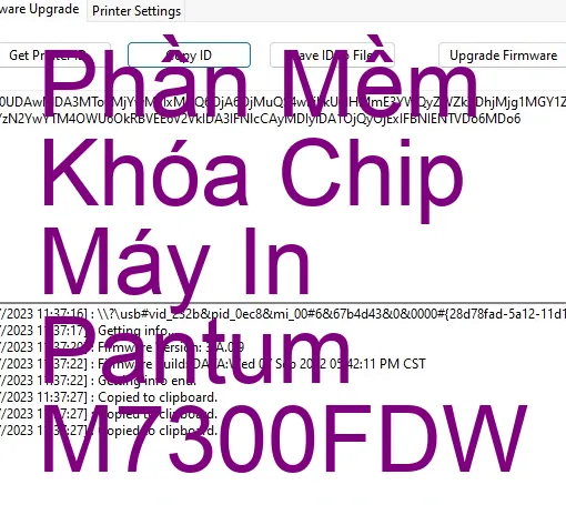 Phần mềm reset chip mực máy in Pantum M7300FDW