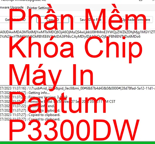 Phần mềm reset chip mực máy in Pantum P3300DW